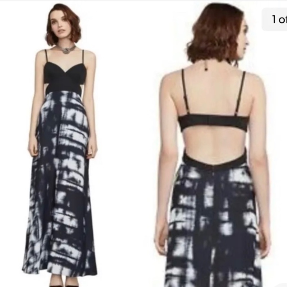 BCBG Vivienne Black/white formal dress